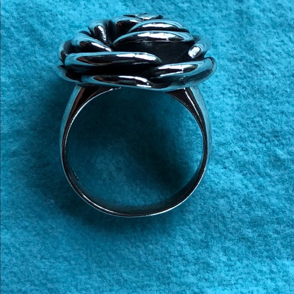 STERLING SILVER ROSE RING - Picture 5 of 7